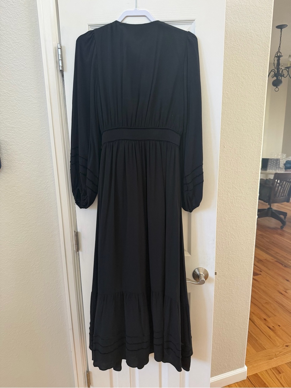 Farmers Market Women’s Black Maxi Dress with Long Sleeves - Picture 5 of 5